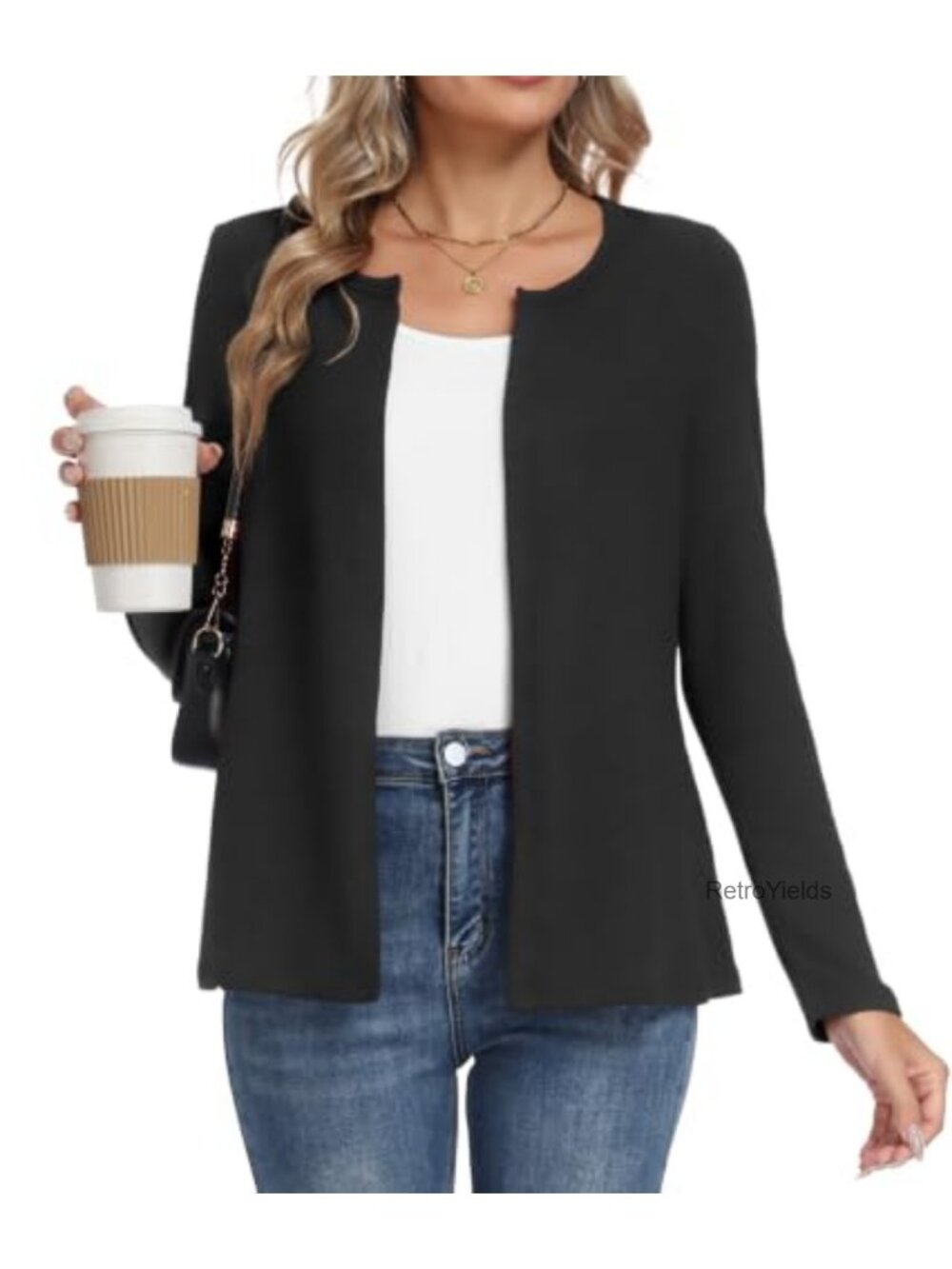 Open Front Cardigan Lightweight Long Sleeve Casual Sweater